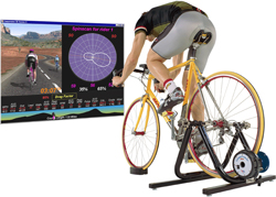 Man on bike in front of Computrainer